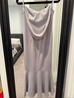 Katie May Strapless Lilac Cowl-Neck Dress